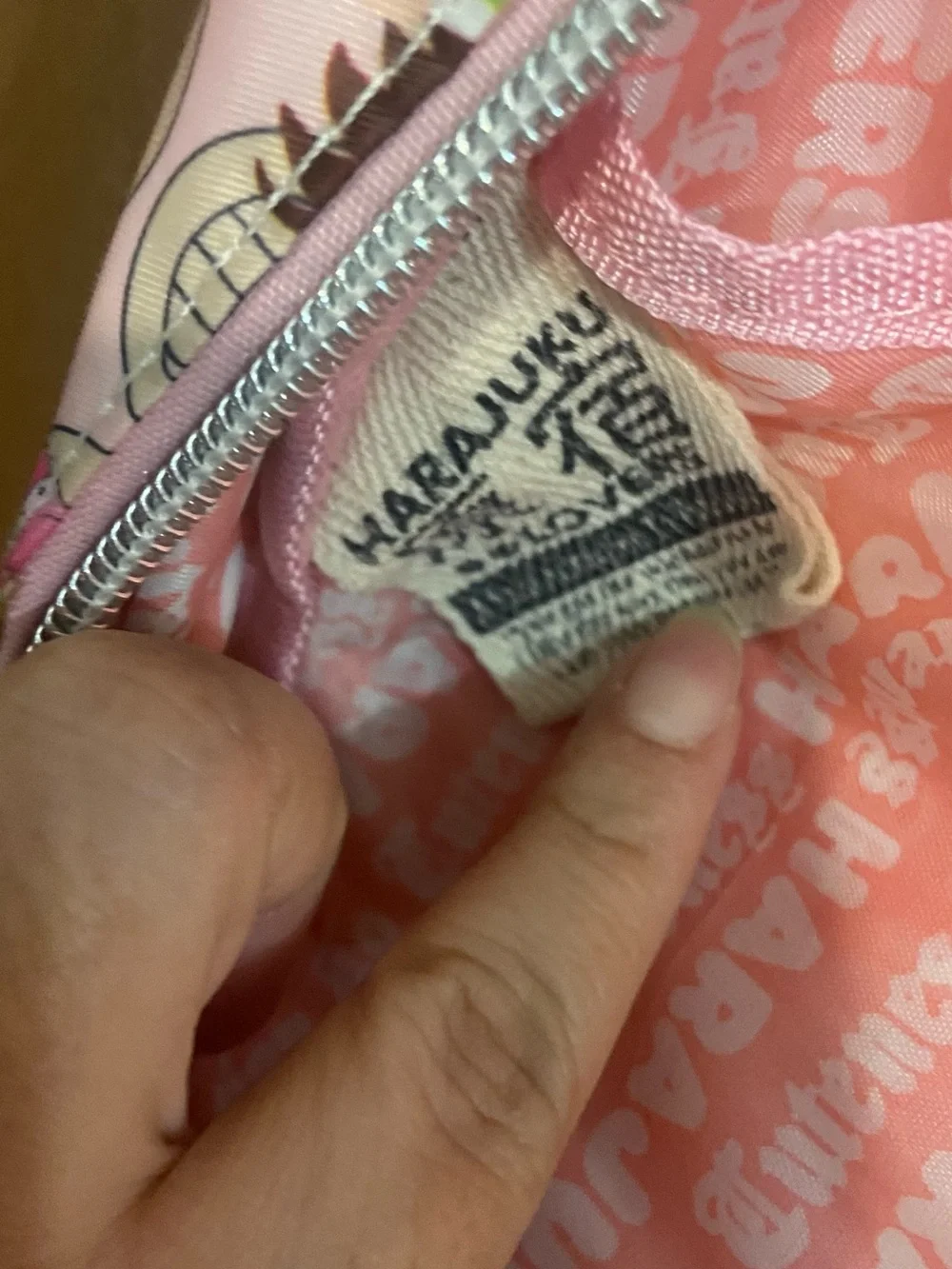 Vintage Harajuku Lovers Pink Backpack Y2K Gwen Stefani Charecter Print Bag